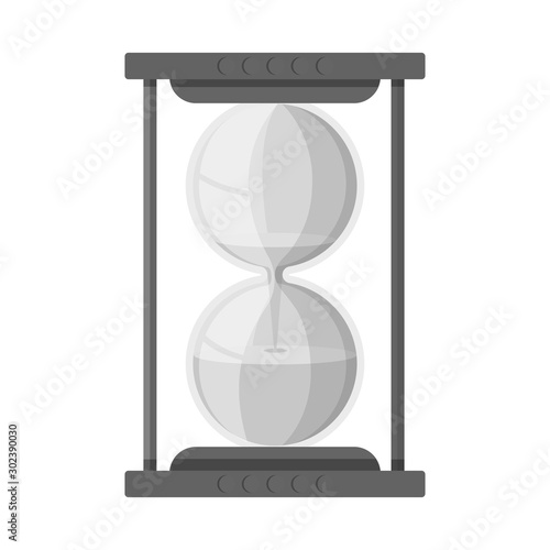 Vector design of sandglass and timer logo. Graphic of sandglass and trustworthy vector icon for stock.