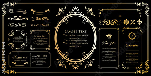 Print Beautiful decorative material with a sense of quality. Decoration. greeting card. Premium decoration. Ticket design. Antique ruled lines. High-quality box border. Design template.