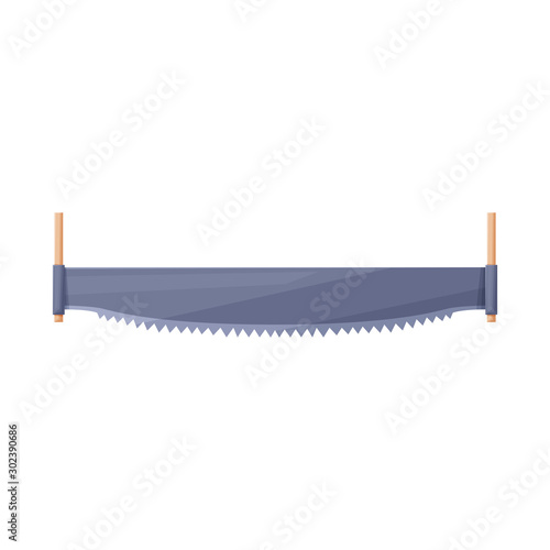 Vector illustration of saw and hacksaw symbol. Graphic of saw and equipment stock vector illustration.