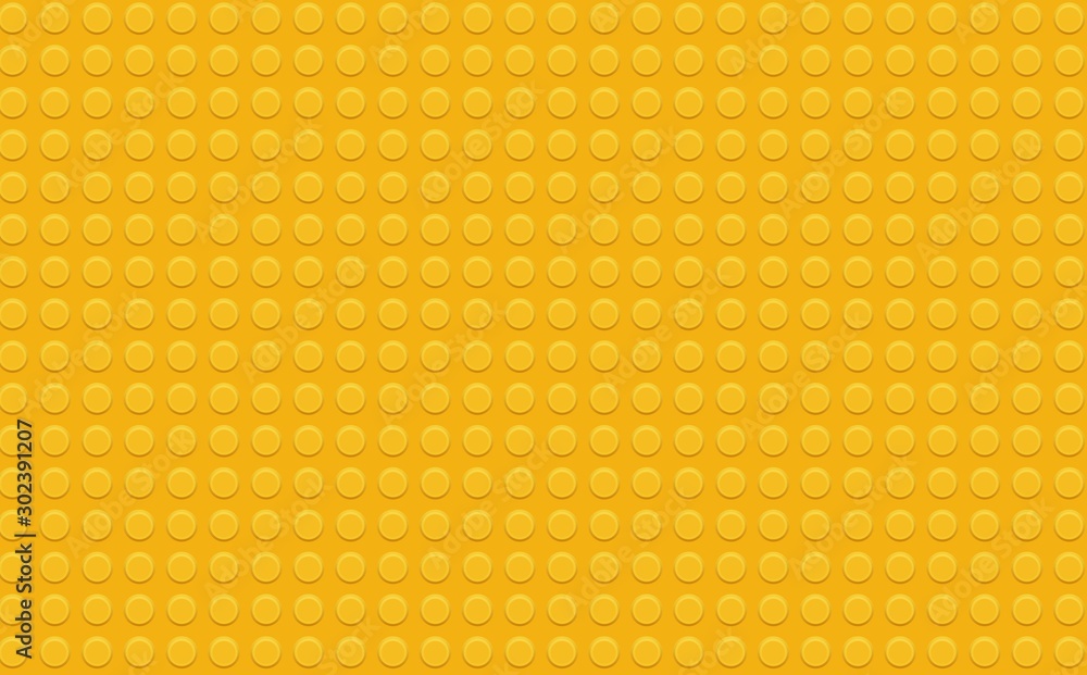 Yellow plastic construction plate. Perfect vector background of closeup gloss plastic construction block. Yellow plastic construction plate. Perfect vector background of closeup gloss plastic construction block.