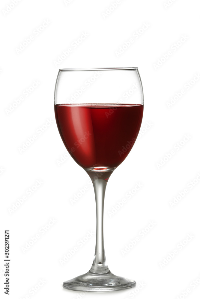 Glass of tasty wine on white background Glass of tasty wine on white background