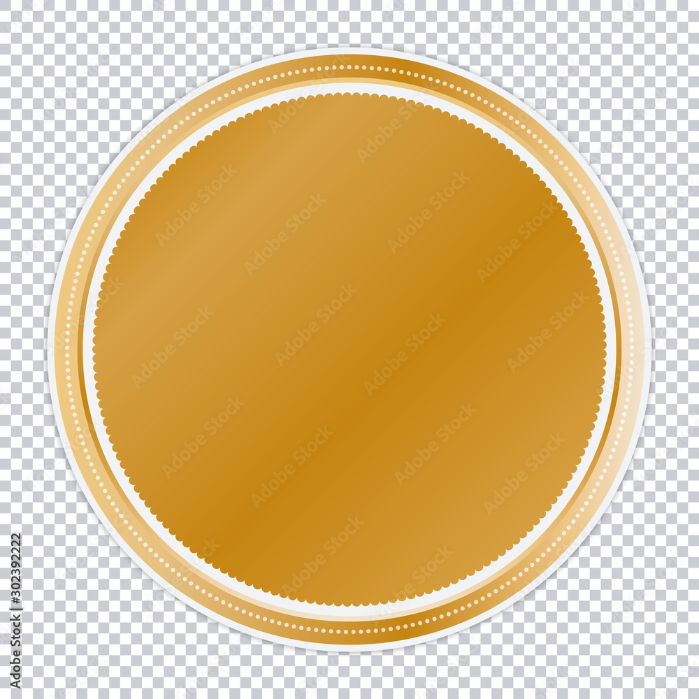 round golden note paper on transparent background round golden note paper on transparent background