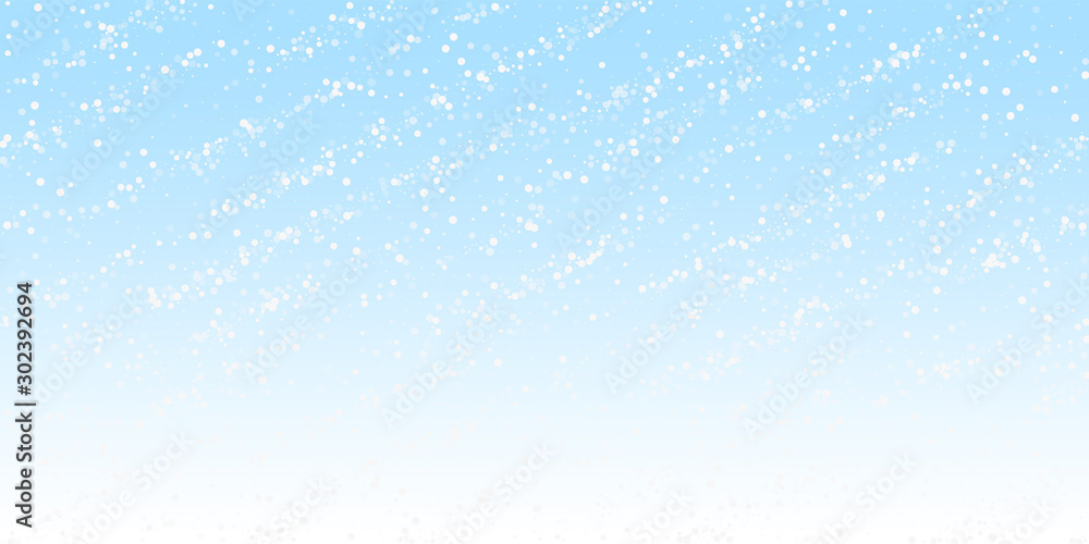 Fototapeta premium Random white dots Christmas background. Subtle fly