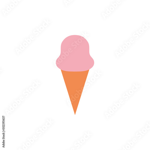 Isolated sweet ice cream icon flat design
