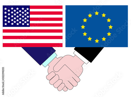 EUとアメリカ合衆国との外交の状態を表している。