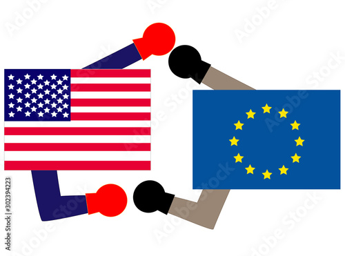EUとアメリカ合衆国との外交の状態を表している。