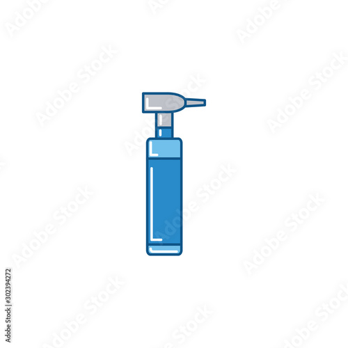 Isolated medical otoscope icon fill design