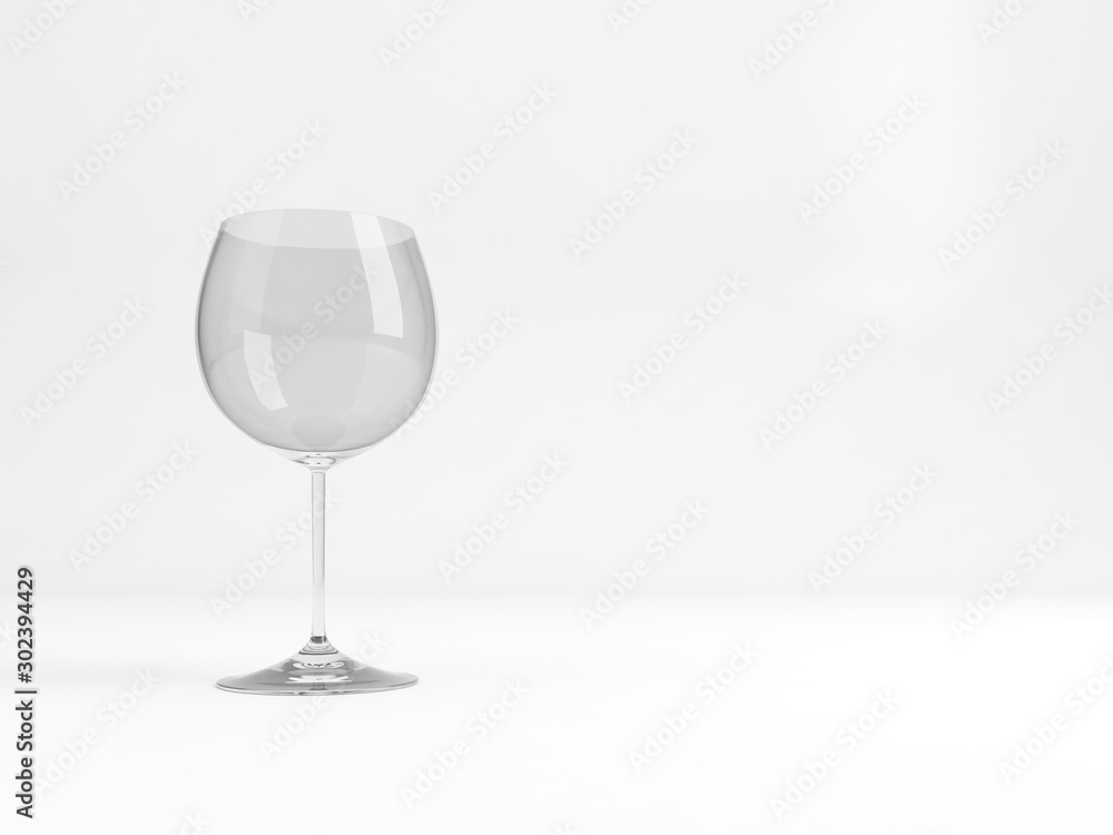Fototapeta premium Empty Chardonnay wine glass