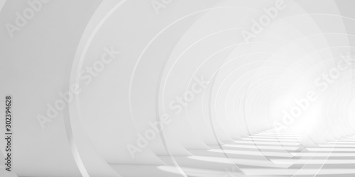 Fototapeta Naklejka Na Ścianę i Meble -  Abstract white tunnel background