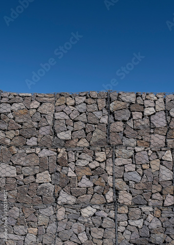 Large gabion wall
