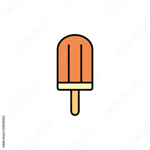 Isolated sweet popsicle icon fill design