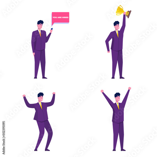Recruitment and hiring, Employment service, headhunter concept. Vector illustration