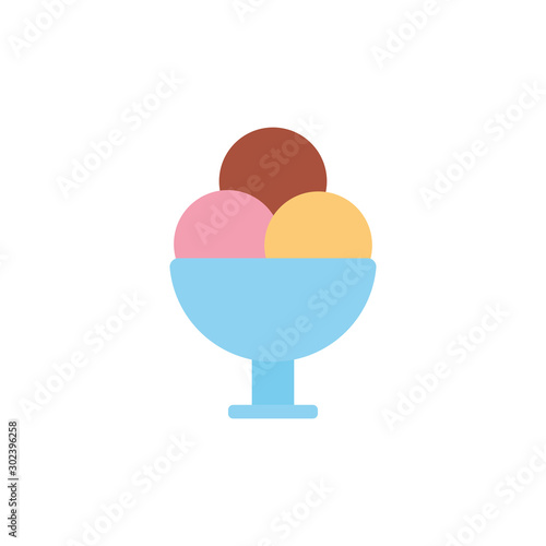 Isolated sweet ice cream icon flat design