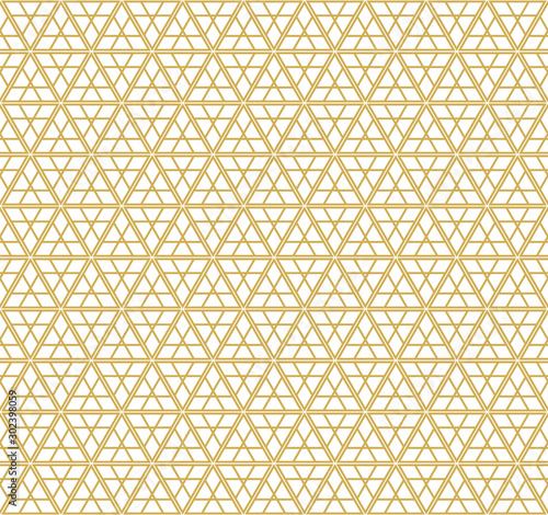 Abstract background like east golden mosaic with triangles and hexagones