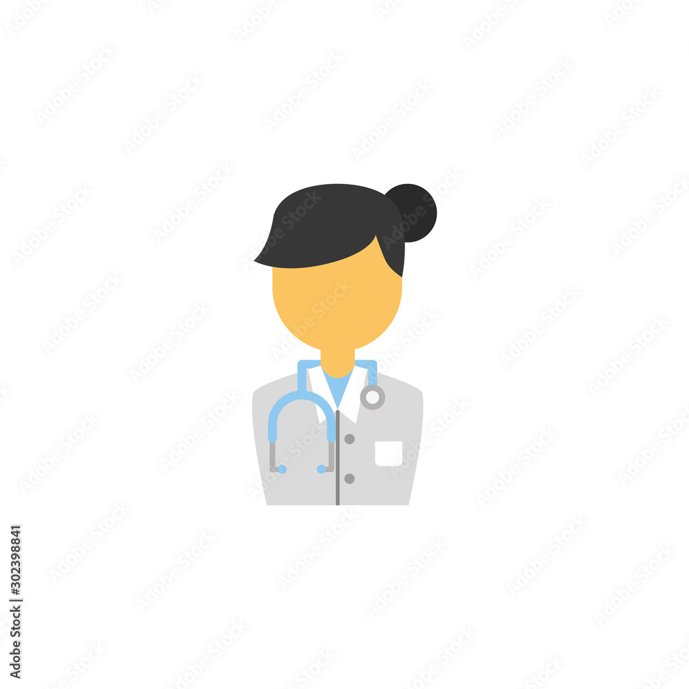 Isolated medical doctor icon flat design