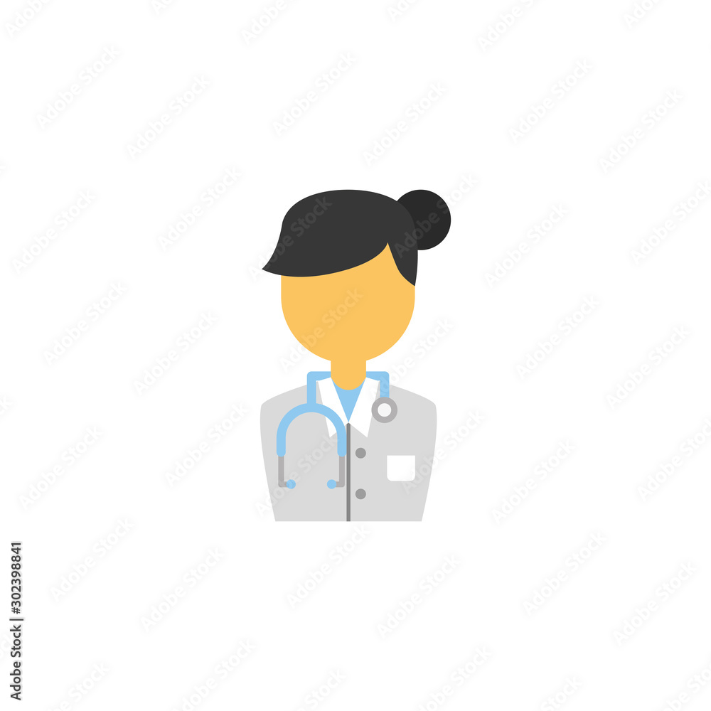 Isolated medical doctor icon flat design Isolated medical doctor icon flat design