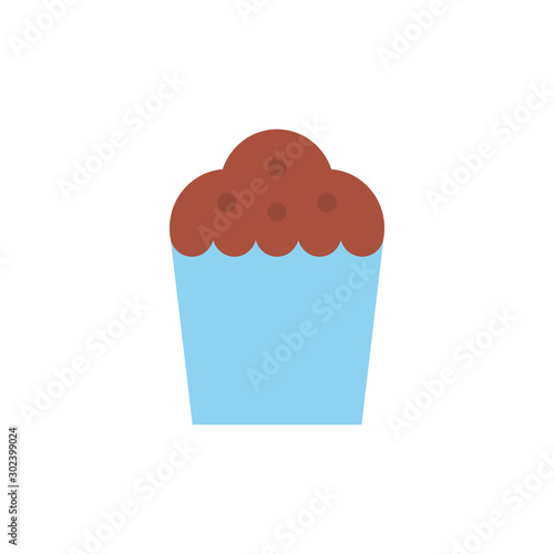 Isolated sweet muffin icon flat design