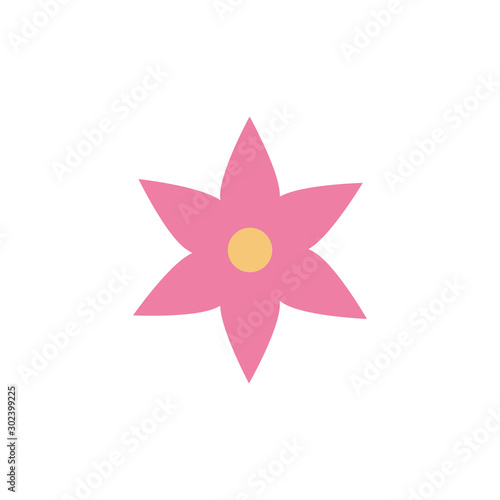 Isolated flower icon flat design
