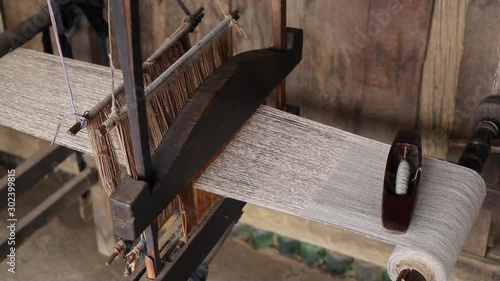 Traditional handloom for textile in Vietnam. photo