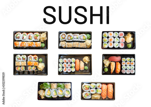 Sushi Box Set Tafel Schild Lieferservice Restaurant Speisekarte