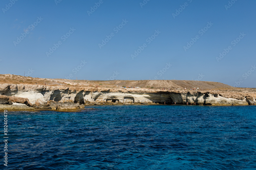 Sea caves, the natural landmark of Cyprus