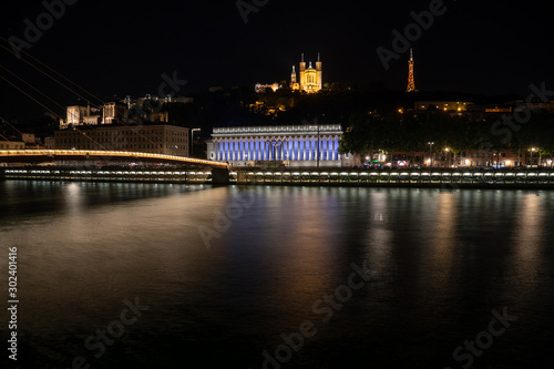 Lyon at night