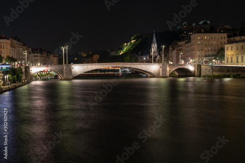 Lyon at night