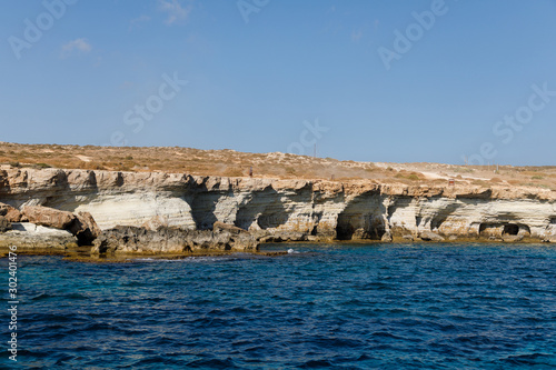 Sea caves, the natural landmark of Cyprus