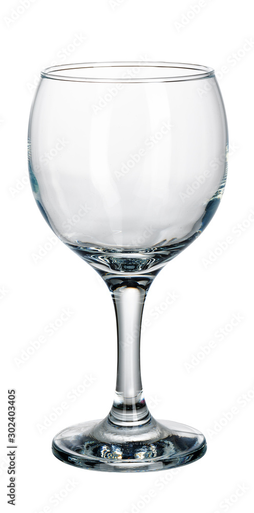 Empty wine glass isolated on a white background Empty wine glass isolated on a white background