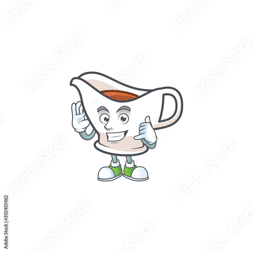 Gravy boat with character mascot shape call me