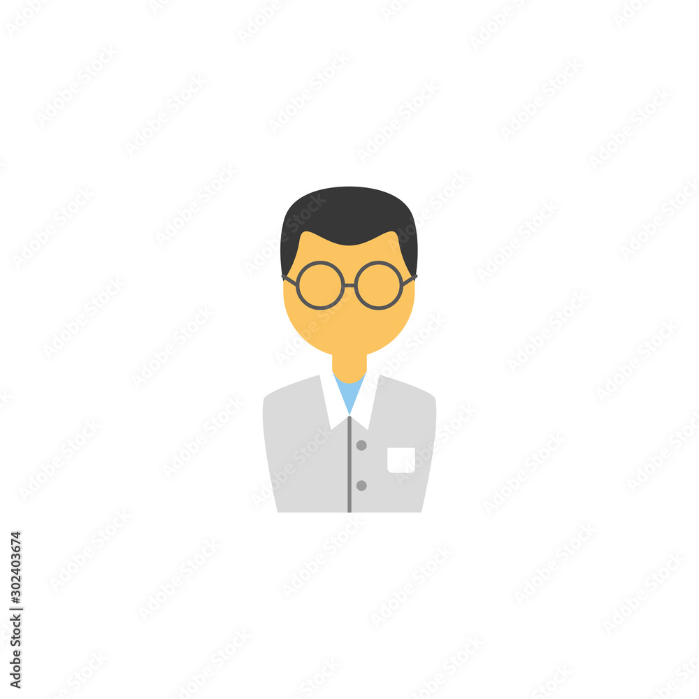 Isolated medical doctor icon flat design Isolated medical doctor icon flat design
