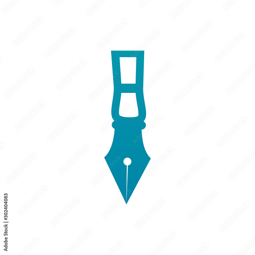 Isolated pen icon gradient design Isolated pen icon gradient design