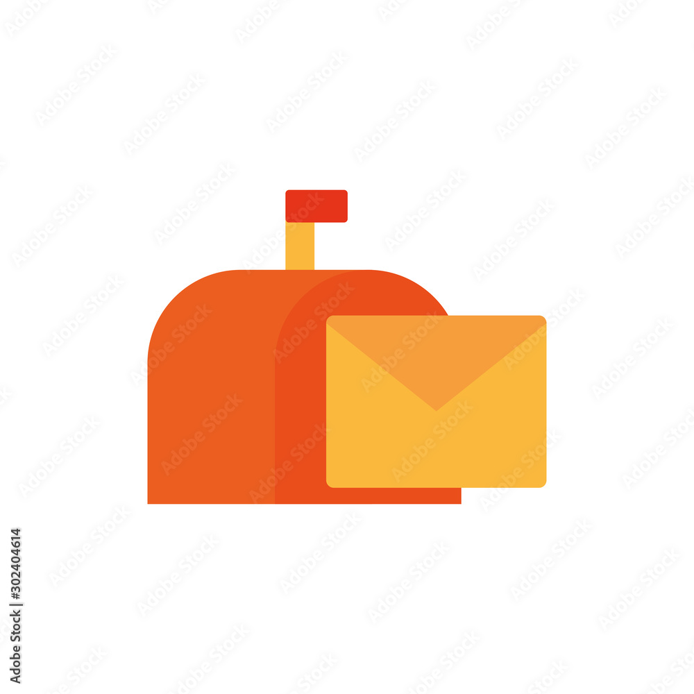 Isolated envelope message flat design Isolated envelope message flat design