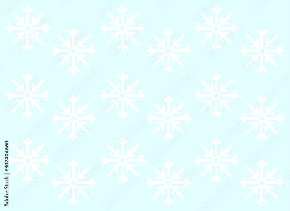 abstract white snowflakes on blue background, pattern abstract white snowflakes on blue background, pattern
