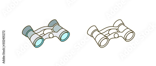Binoculars vector illustration