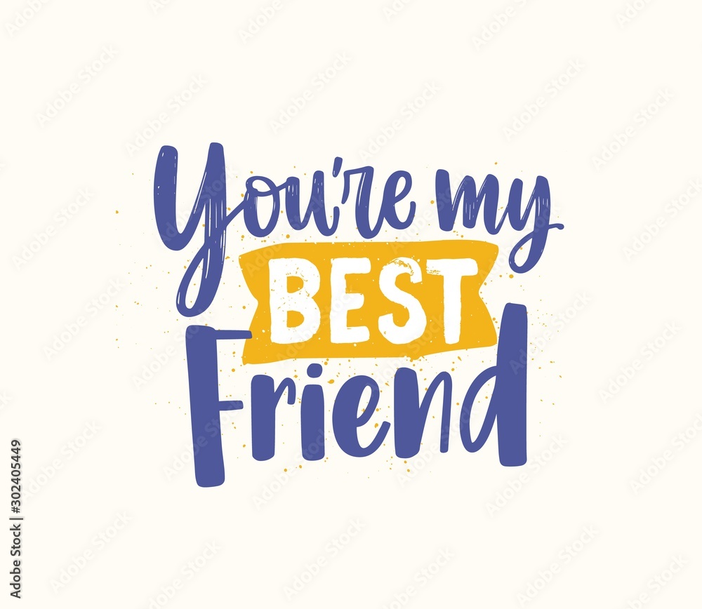 Fototapeta premium Friend day vector illustration lettering