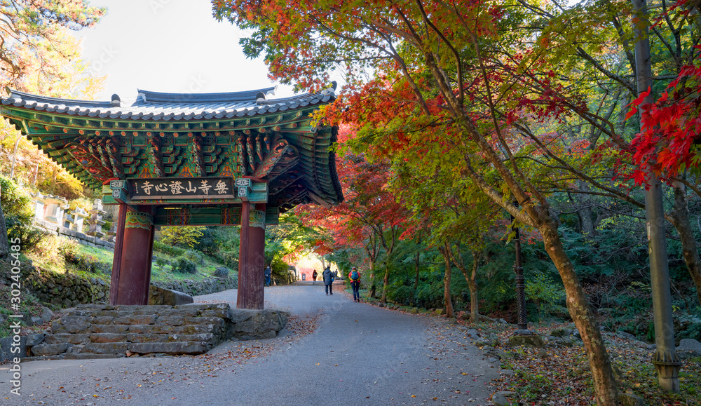 Obraz premium 장성 백양사의 추경