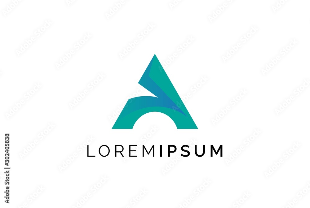 Abstract triangle letter A logo design template vector graphic Abstract triangle letter A logo design template vector graphic