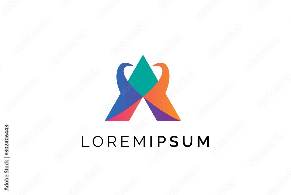 Abstract triangle letter A logo design template vector graphic Abstract triangle letter A logo design template vector graphic
