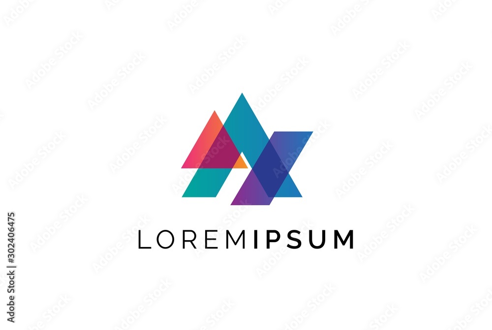 Abstract triangle letter A logo design template vector graphic Abstract triangle letter A logo design template vector graphic