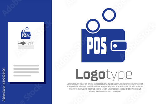 Blue Proof of stake icon isolated on white background. Cryptocurrency economy and finance collection. Logo design template element. Vector Illustration