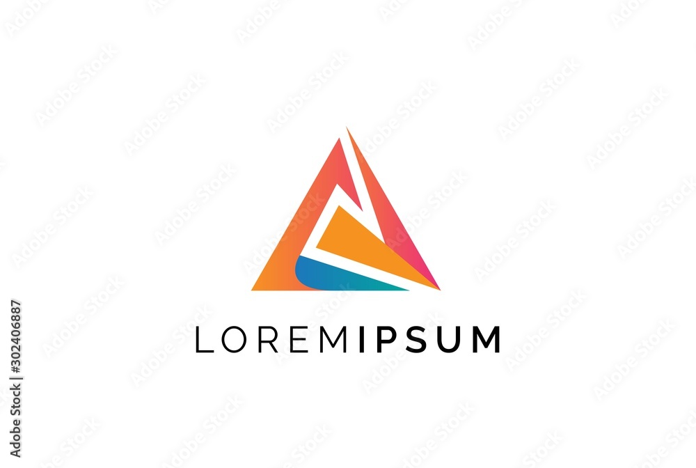 Abstract triangle letter A logo design template vector graphic Abstract triangle letter A logo design template vector graphic