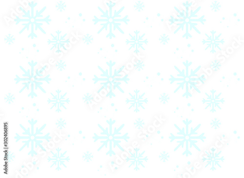 abstract blue snowflakes on white background, pattern