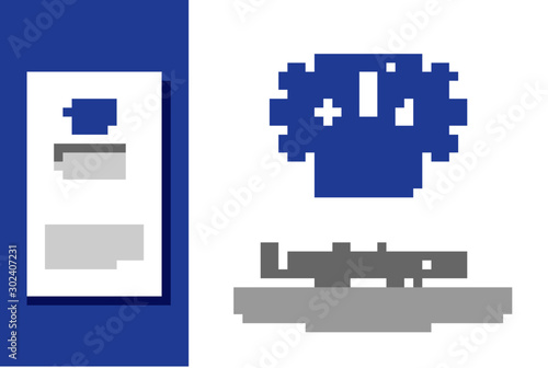 Blue Bioengineering icon isolated on white background. Element of genetics and bioengineering icon. Biology, molecule, chemical icon. Logo design template element. Vector Illustration