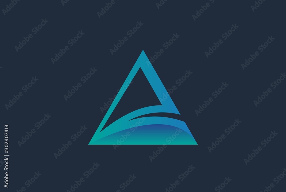 Abstract triangle letter A logo design template vector graphic Abstract triangle letter A logo design template vector graphic
