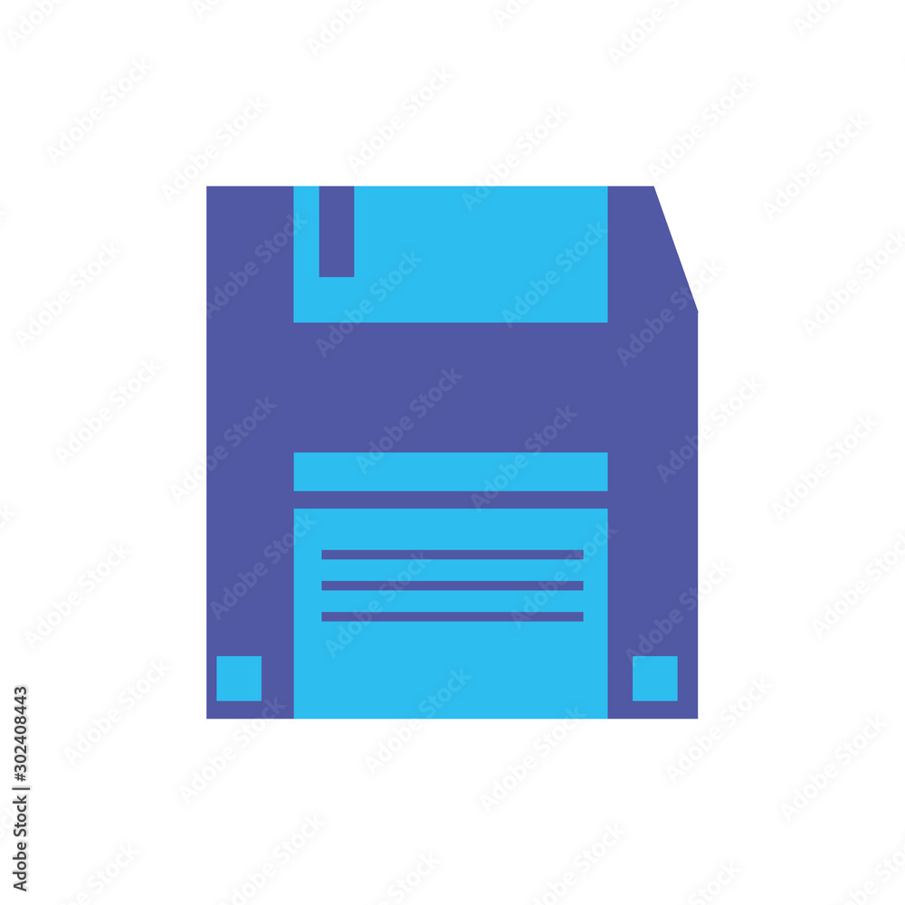 Digital diskette icon flat design Digital diskette icon flat design