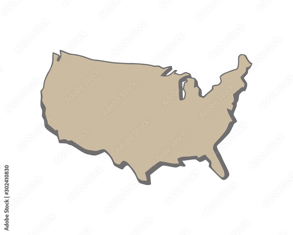 State map vector. Blank gray similar USA map isolated on white background. United States of America country. Vector template for website, design, cover, infographics. State map vector. Blank gray similar USA map isolated on white background. United States of America country. Vector template for website, design, cover, infographics.