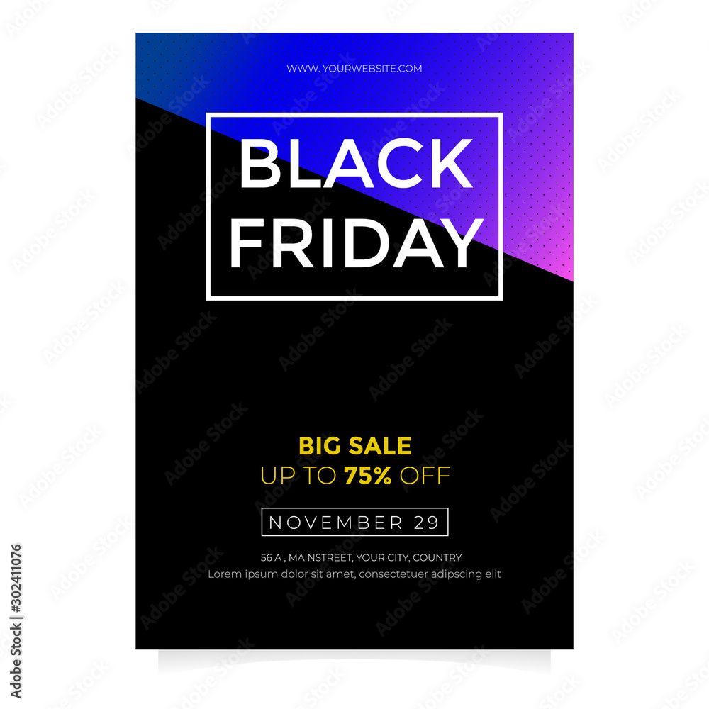 Black Friday sale flyer template with Ballon, confetti, tag, frame ornament. vector illustration design Black Friday sale flyer template with Ballon, confetti, tag, frame ornament. vector illustration design