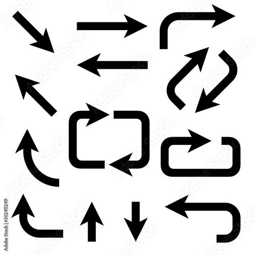 Black arrows set