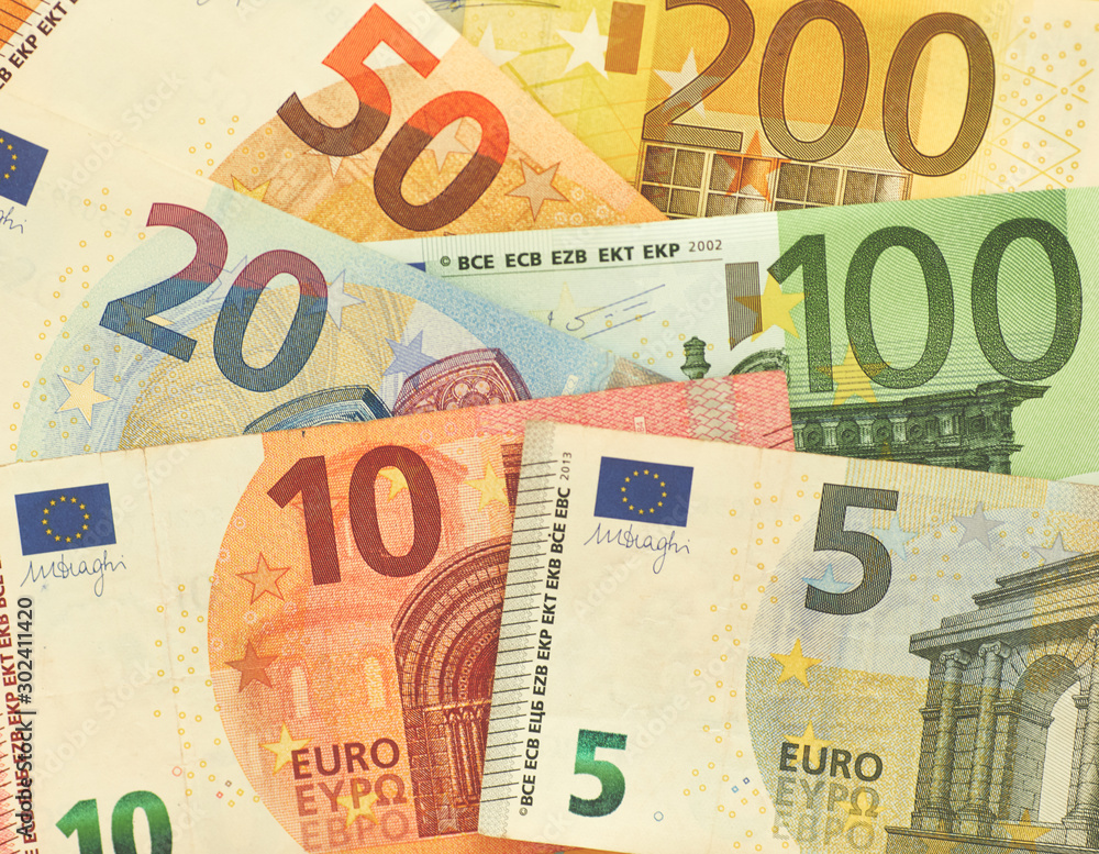Euro Money. Euro cash background. Euro Money Banknotes